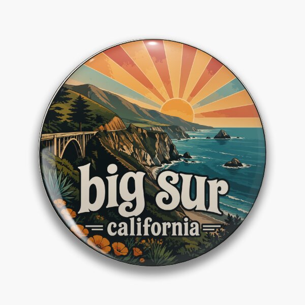 Item preview, Big Sur California Coast Retro designed and sold by TomFrontierArt.