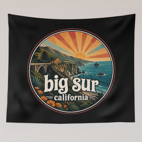 Item preview, Big Sur California Coast Retro designed and sold by TomFrontierArt.