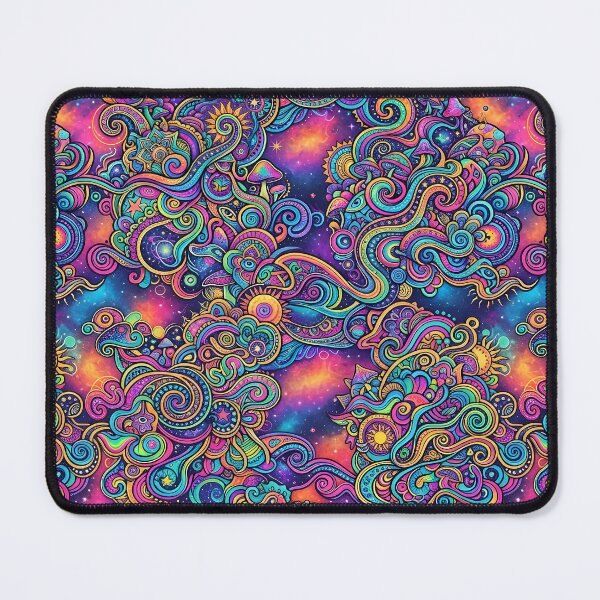 Item preview, Trippy Cosmic Psychedelic Pattern | Neon Space Galaxy Magic Mushroom Doodle Art & Bohemian Surreal Design designed and sold by Divine Ease.