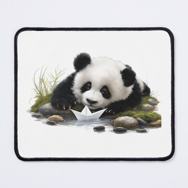 Item preview, Little Panda and the Paper Boat designed and sold by Helenaphotoart.