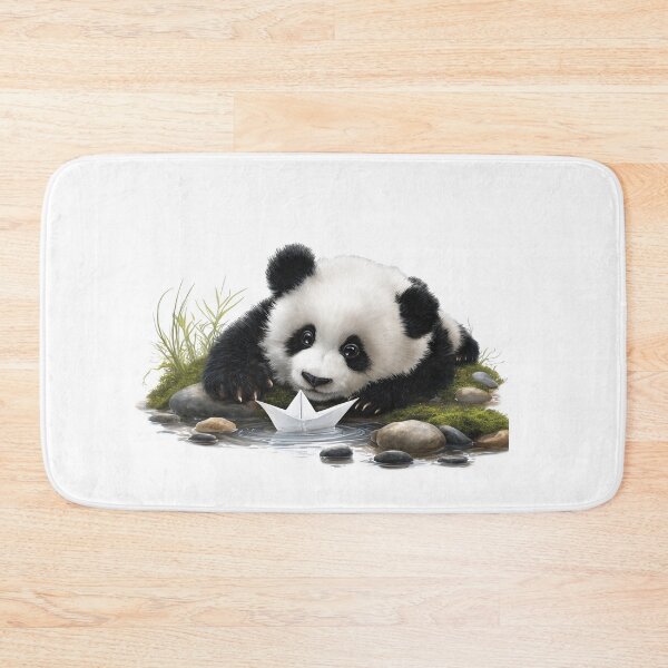 Item preview, Little Panda and the Paper Boat designed and sold by Helenaphotoart.
