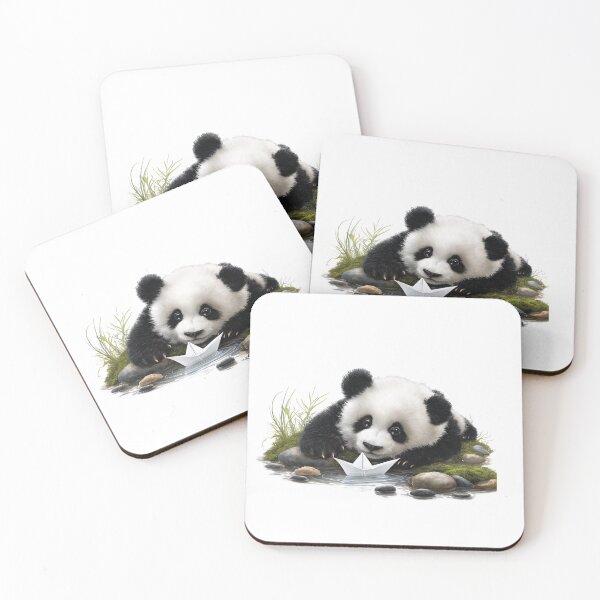 Item preview, Little Panda and the Paper Boat designed and sold by Helenaphotoart.