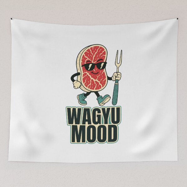 Item preview, Wagyu Beef Lover Illustration | Marbled Steak and Cow Art designed and sold by AMICO77.