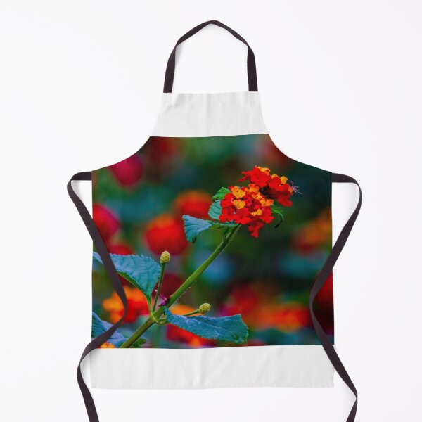 Item preview, Vibrant Red And Yellow Lantana Flower Close-Up With Bokeh Garden Background designed and sold by Nmallia.