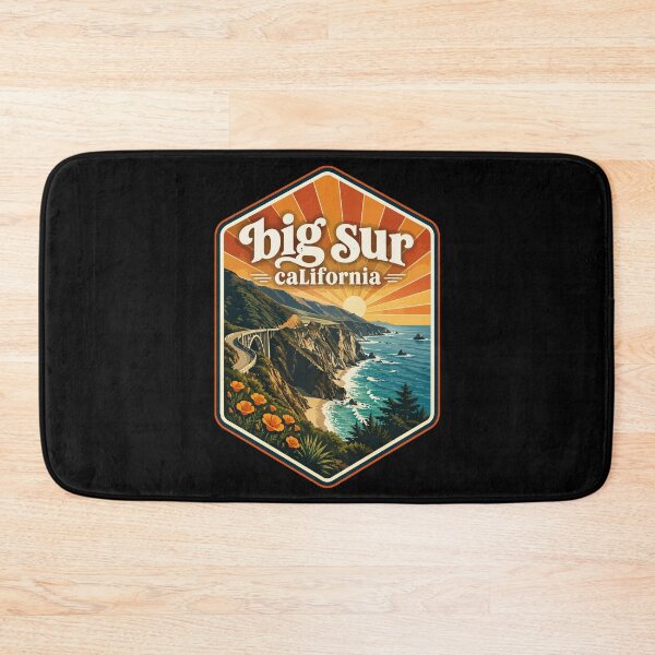 Item preview, Big Sur California Coast Retro Vintage Travel designed and sold by TomFrontierArt.