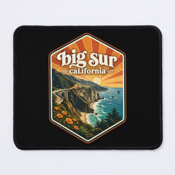 Item preview, Big Sur California Coast Retro Vintage Travel designed and sold by TomFrontierArt.