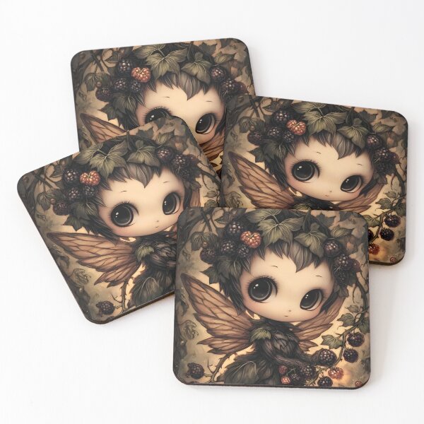 Item preview, Brambleberry Fairy Fantasy Art | Enchanted Woodland Fairy designed and sold by InkAndGloom.