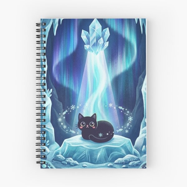 Item preview, Arctic Aurora Ice Cave Black Cat designed and sold by 0Zetgest.
