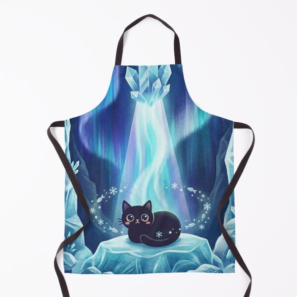 Item preview, Arctic Aurora Ice Cave Black Cat designed and sold by 0Zetgest.