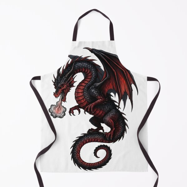 Item preview, Black Crimson Dragon Fantasy Art | Dark Dragon Illustration for Fantasy Lovers designed and sold by DragonSerpent Ink.