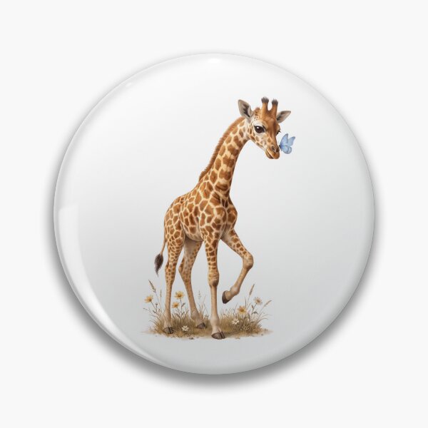 Item preview, Little Giraffe Following a Butterfly designed and sold by Helenaphotoart.