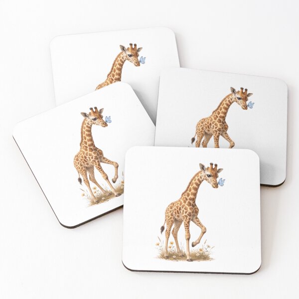 Item preview, Little Giraffe Following a Butterfly designed and sold by Helenaphotoart.