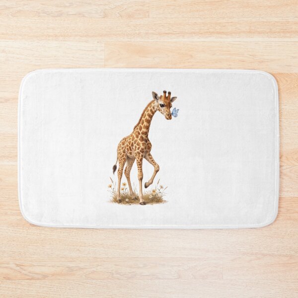 Item preview, Little Giraffe Following a Butterfly designed and sold by Helenaphotoart.