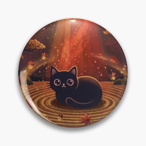 Item preview, Autumn Zen Garden Lantern Black Cat designed and sold by 0Zetgest.