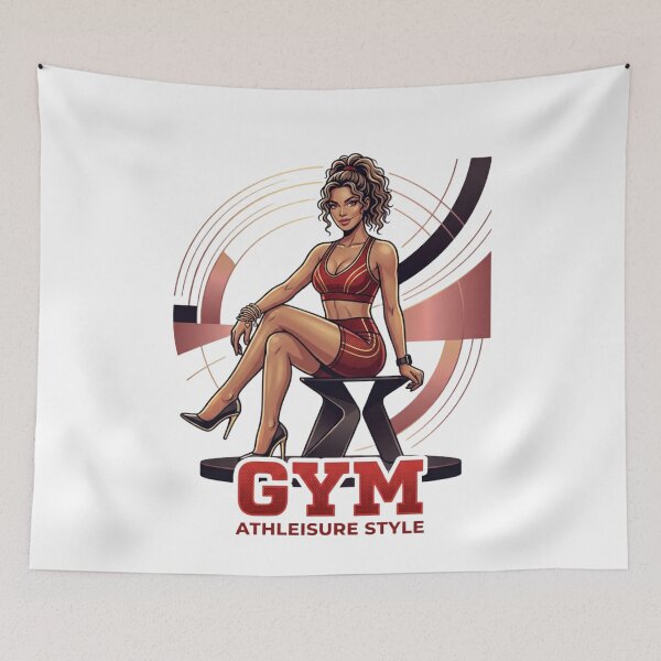 Item preview, Gym Athleisure Style Fitness Girl Glamour Workout Fashion Art designed and sold by RDproject.