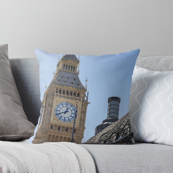Item preview, London, UK - Iconic Big Ben Tower Against Blue Sky designed and sold by jrtwynam.