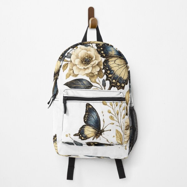 Item preview, Elegant Blue & Gold Butterfly Botanical Illustration designed and sold by SP319.