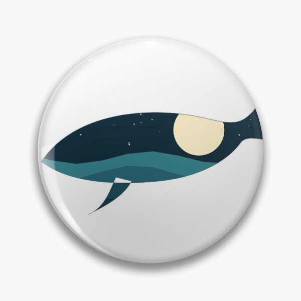 Artikelvorschau, Ocean Whale Double Exposure Moon Nature Art entworfen und verkauft von DraakMonster013.