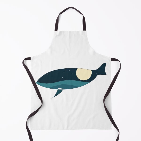 Item preview, Ocean Whale Double Exposure Moon Nature Art designed and sold by DraakMonster013.
