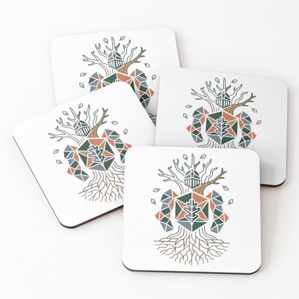 Item preview, Forest Knight Crest - Geometric Tree Guardian Vector Art designed and sold by Dzblack.