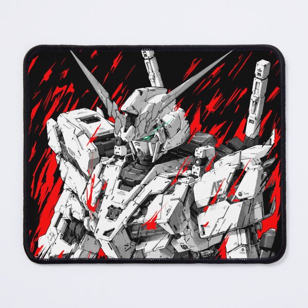 Item preview, black white vector unicorn Gundam mecha anime art Digital Artwork designed and sold by sabartgunpla.