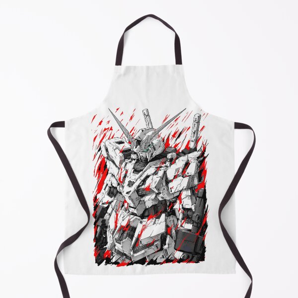 Item preview, black white vector unicorn Gundam mecha anime art Digital Artwork designed and sold by sabartgunpla.