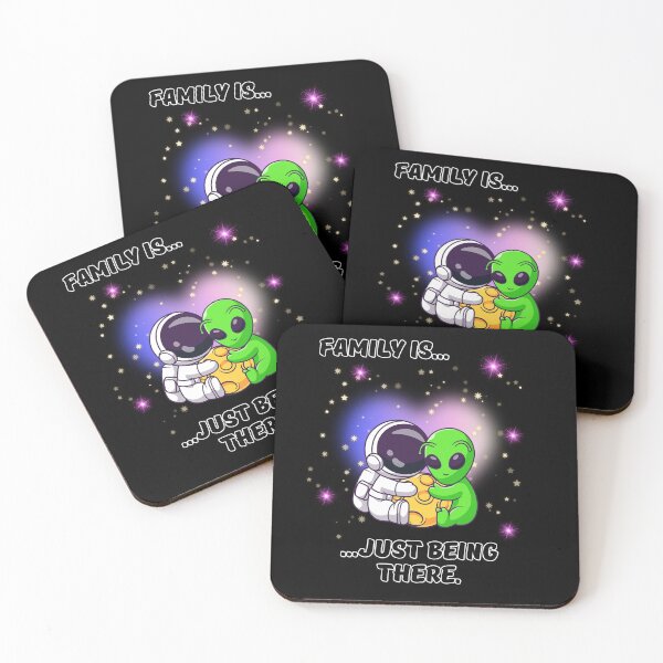 Item preview, Family Is Just Being There Cute Astronaut and Alien Design designed and sold by AhmadAnnaPrints.