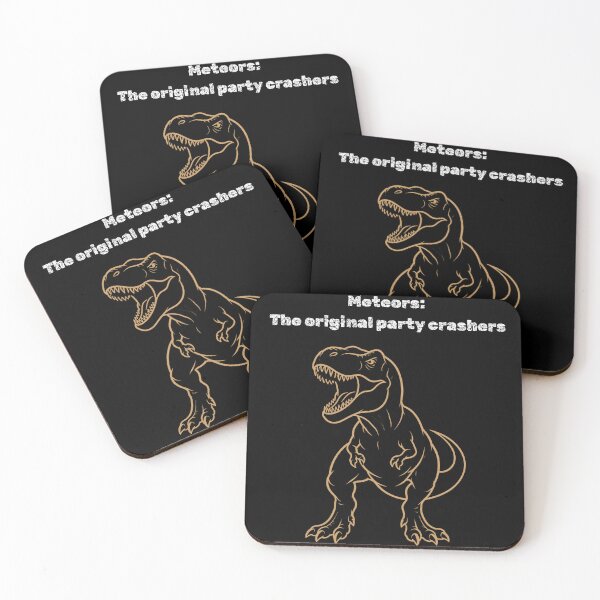 Item preview, Meteors Original Party Crashers Funny T-Rex Black Graphic designed and sold by Meteor Mercher Shop.