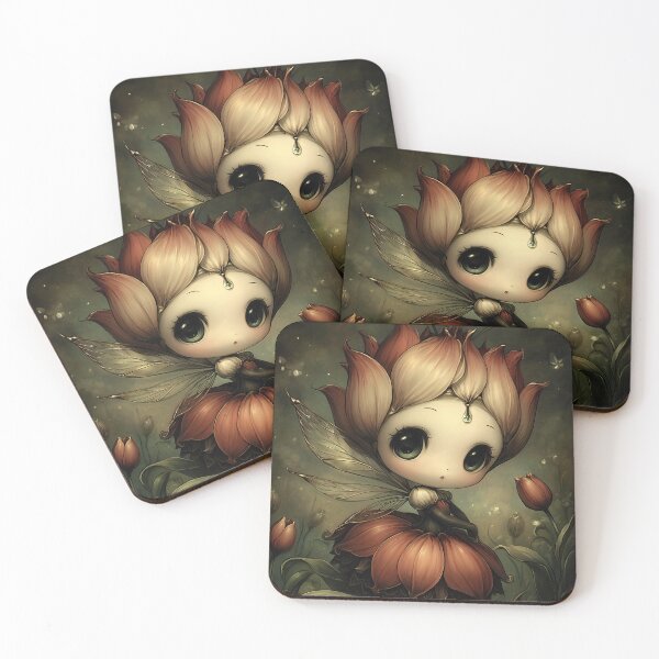 Item preview, Tulip Fairy Fantasy Art | Spring Flower Fairy designed and sold by InkAndGloom.