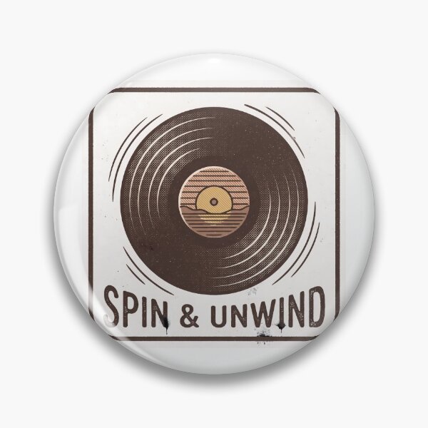 Item preview, Spin Unwind Vintage Vinyl Record Retro Art designed and sold by LoliDesignShop.