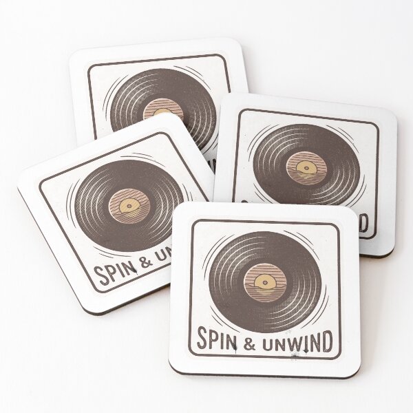 Item preview, Spin Unwind Vintage Vinyl Record Retro Art designed and sold by LoliDesignShop.