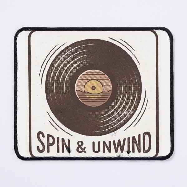 Item preview, Spin Unwind Vintage Vinyl Record Retro Art designed and sold by LoliDesignShop.
