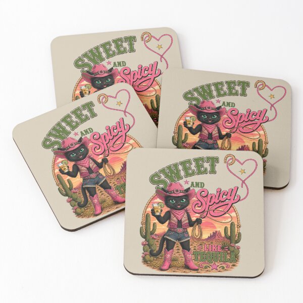 Item preview, Sweet & Spicy Like Tequila Cat Shirt | Retro Western Cowgirl Cat Tee designed and sold by Aimetoi.