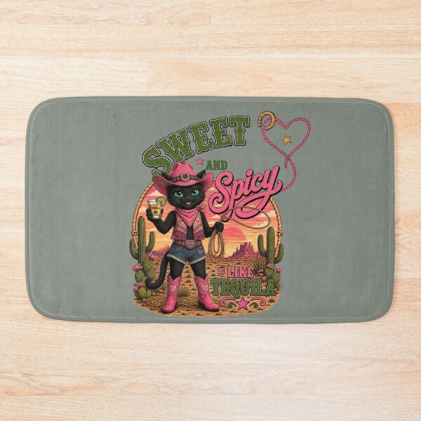Item preview, Sweet & Spicy Like Tequila Cat Shirt | Retro Western Cowgirl Cat Tee designed and sold by Aimetoi.