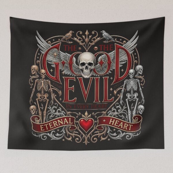 Item preview, Soaring Cranium Good Evil Emblem designed and sold by Voodoo Store Paranormal Collections.