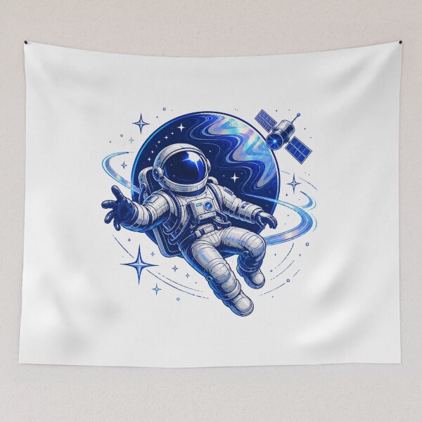 Item preview, Reaching Astronaut Floating in Cosmic Deep Space designed and sold by Piising.