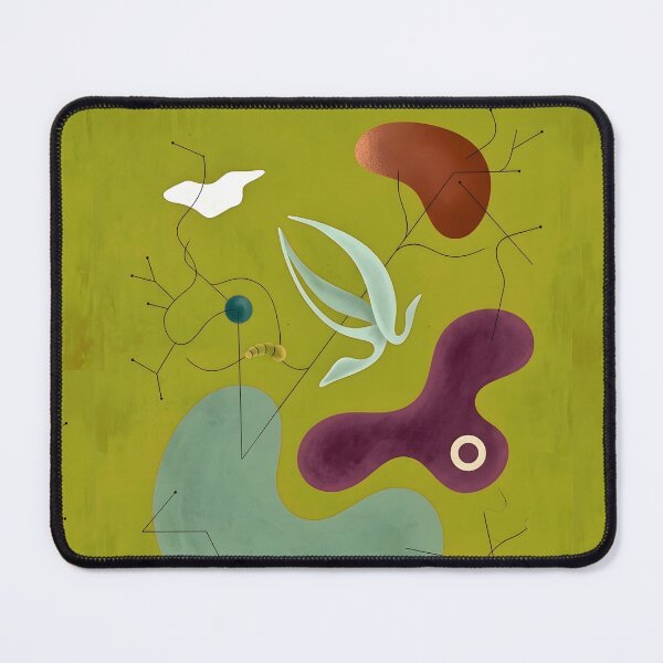Item preview, Mid-Century Modern Biomorphic Abstract Wall Art | Retro 1950s Organic Shapes Canvas Print | Minimalist Surrealist Poster | Vintage Olive Green Art Print designed and sold by SergioMiklos.