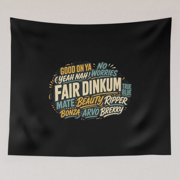Item preview, Fair Dinkum Australian Slang | Aussie Typography and Animal Art designed and sold by AMICO77.