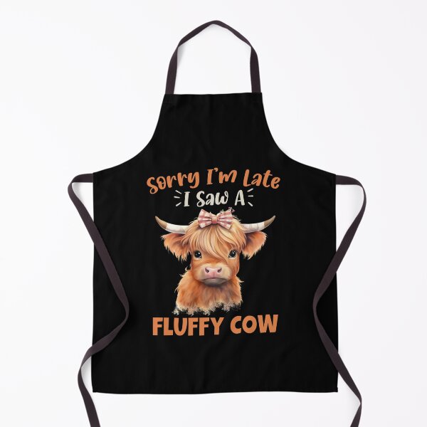 Item preview, Sorry I'm Late I Saw A Fluffy Cow Highland Cow Breeder | Highland Cow Art designed and sold by Achrafdesign.
