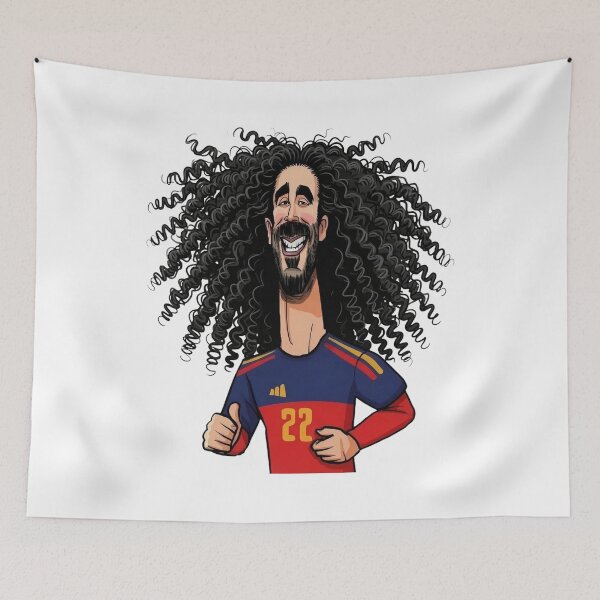 Item preview, Marc Cucurella Spain National Football Team No 22 Caricature designed and sold by no-label-club.