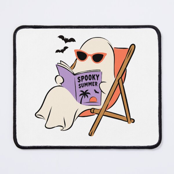 Item preview, Cute Spooky Summer Ghost Reading Book designed and sold by     Sela Art .