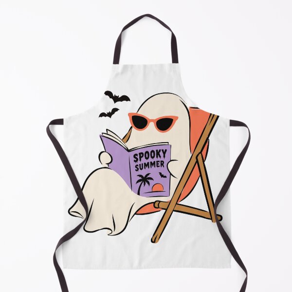 Item preview, Cute Spooky Summer Ghost Reading Book designed and sold by Sela Art .
