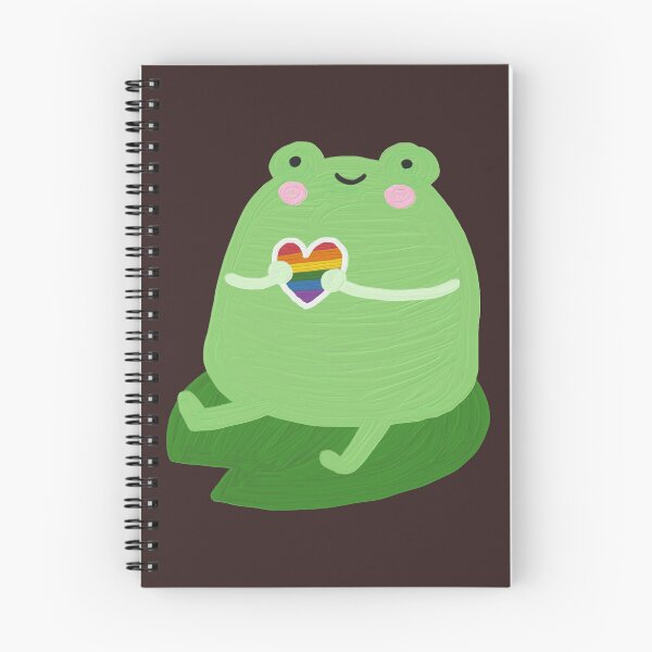 Item preview, Cute Pride Frog Holding Rainbow Heart - Cottagecore LGBTQ+ Art designed and sold by nexelora.