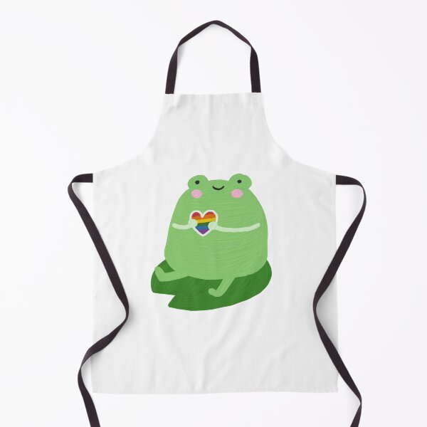 Item preview, Cute Pride Frog Holding Rainbow Heart - Cottagecore LGBTQ+ Art designed and sold by nexelora.