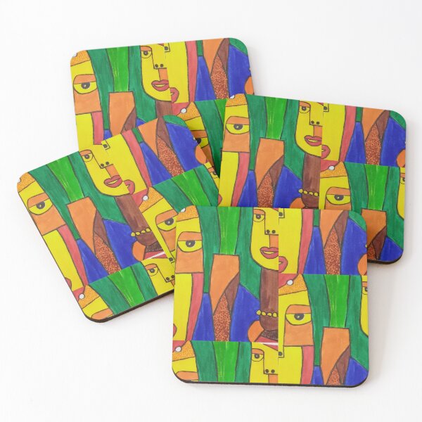 Item preview, Abstract Dual Expressions - Cubist Modern Art designed and sold by artbucketstudio .