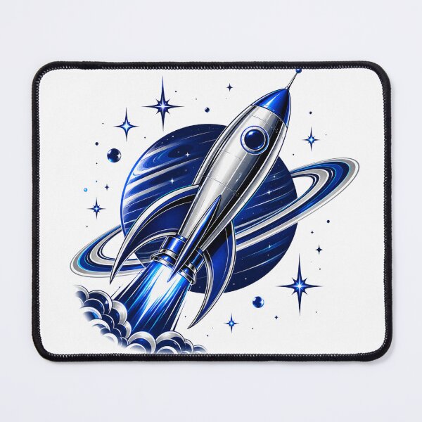 Item preview, Rocket Ship Blast Off & Ringed Planet designed and sold by Piising.