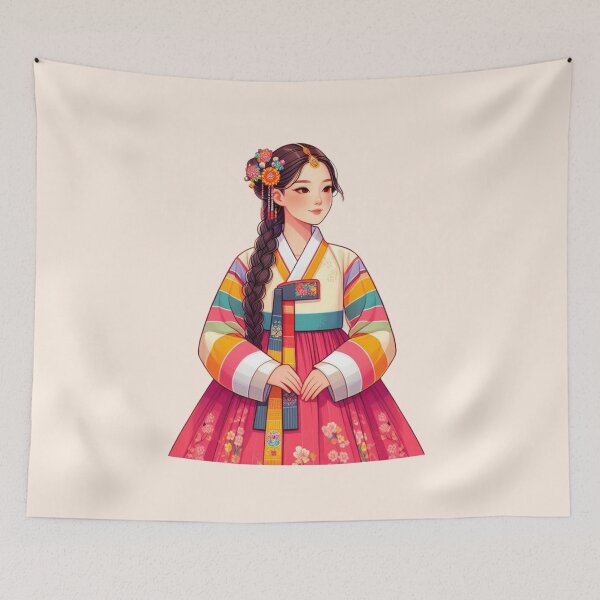 Item preview, Joseon Hanbok Cherry Blossoms K-drama Inspired Design designed and sold by NerdiPop.