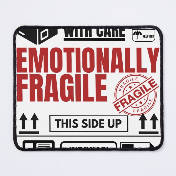 Item preview, Handle With Care Emotionally Fragile Funny Shipping Label T-Shirt designed and sold by Uvclick.