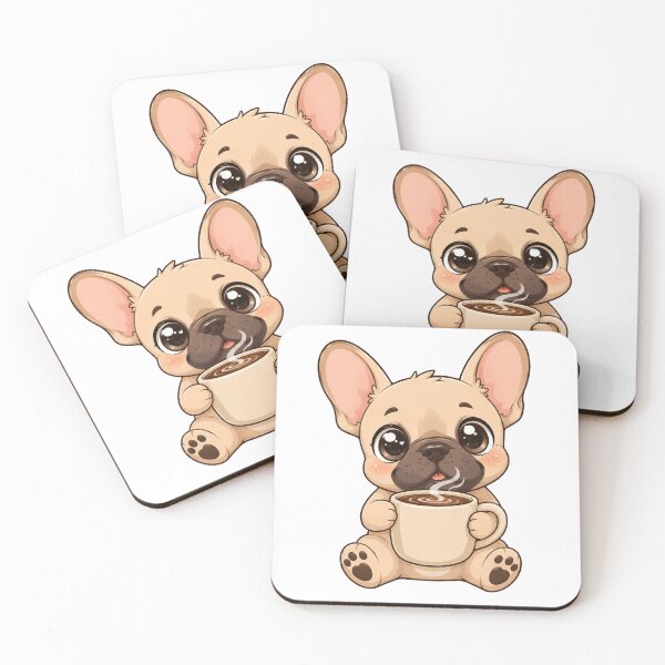 Item preview, Cute Kawaii French Bulldog Hugging Coffee Mug designed and sold by Piising.