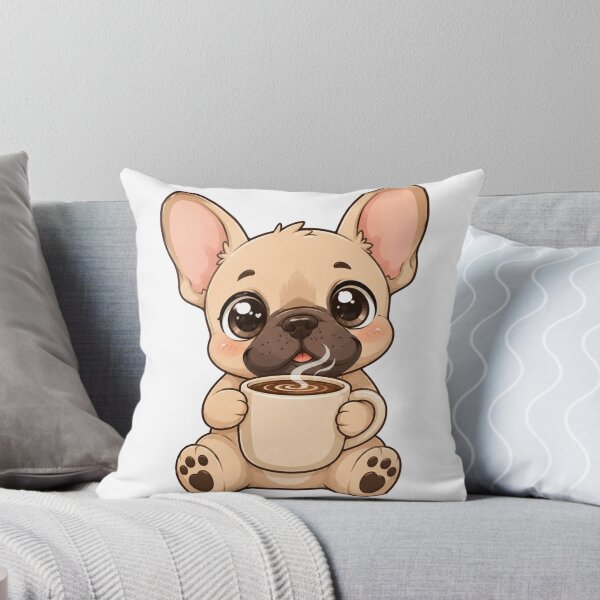 Item preview, Cute Kawaii French Bulldog Hugging Coffee Mug designed and sold by Piising.